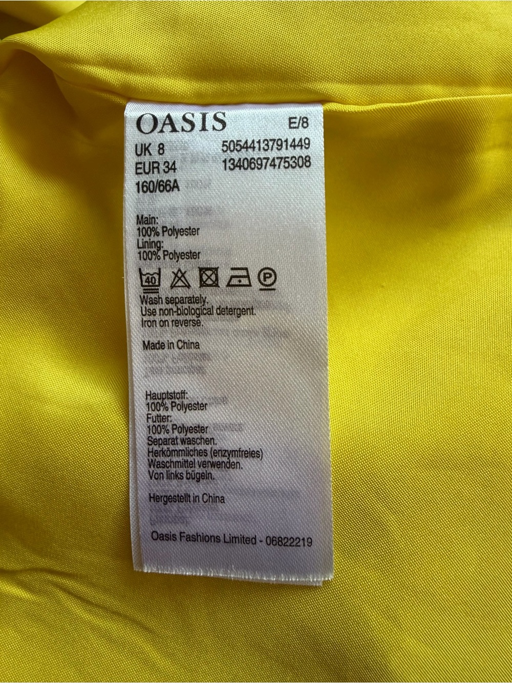 Oasis Hermione Yellow Bird & Floral Wrap Ruffle Skirt – Size 4 - Picture 8 of 8